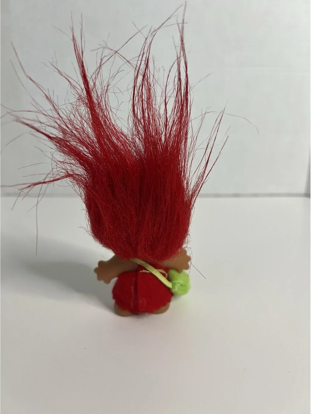 Vintage 2005 Troll Doll Good Luck Dam Red Hair with Green Purse 3” H